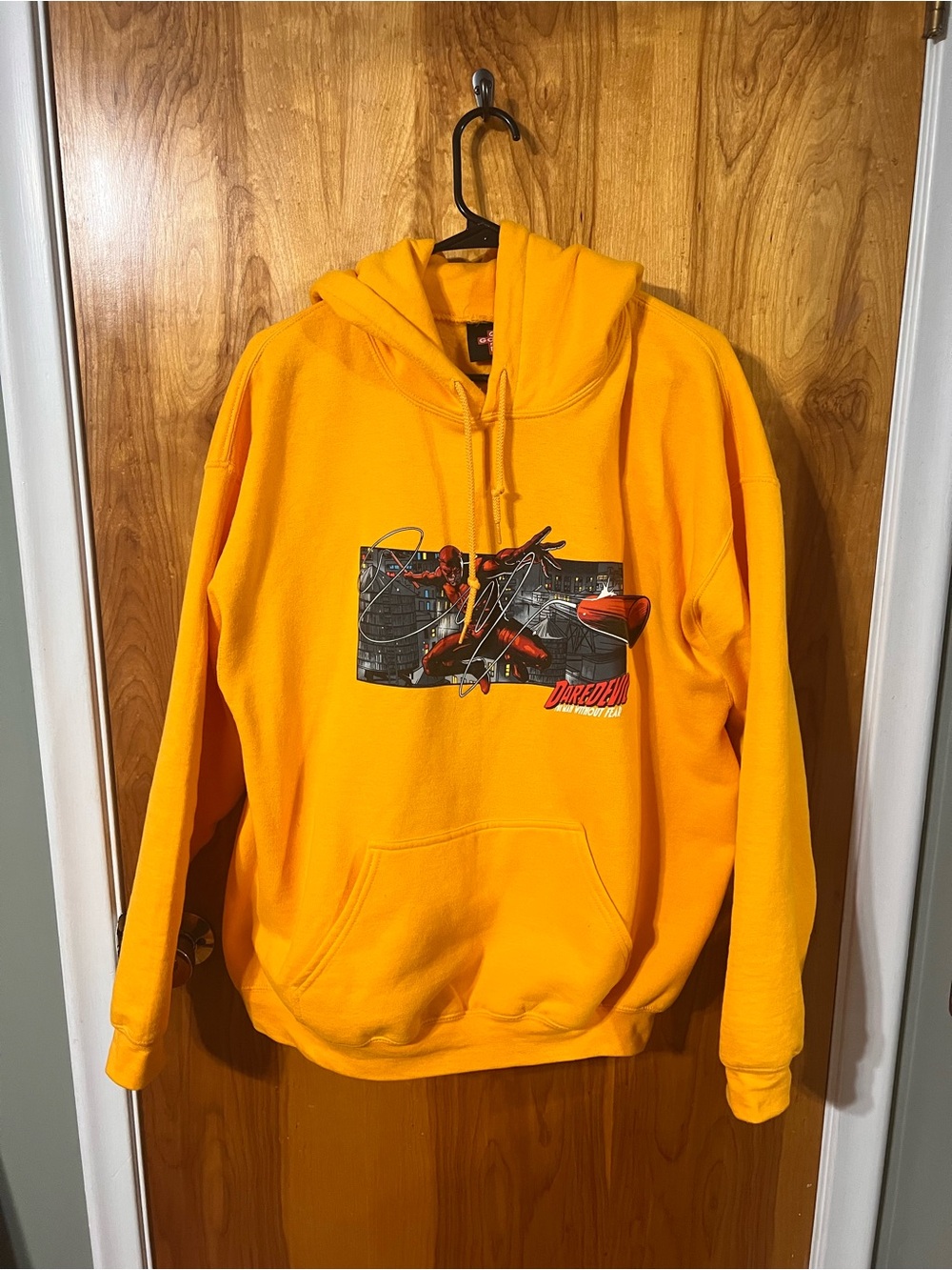 Yellow Daredevil  Hooded Sweatshirt - Men